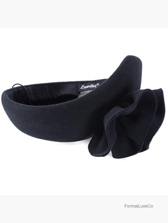Vintage Wool Felt Fascinator Hat with Adjustable Clip and Ribbon Band main image 5